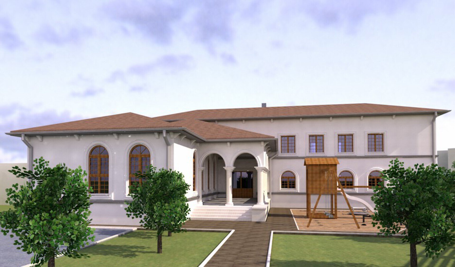 Braniștea Town Hall - School Building/Kindergarten