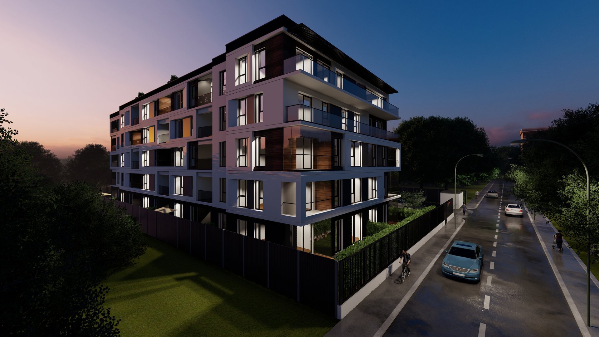 Overall view of the App Town residential project on Toma Caragiu St., Pipera, a PPAE project