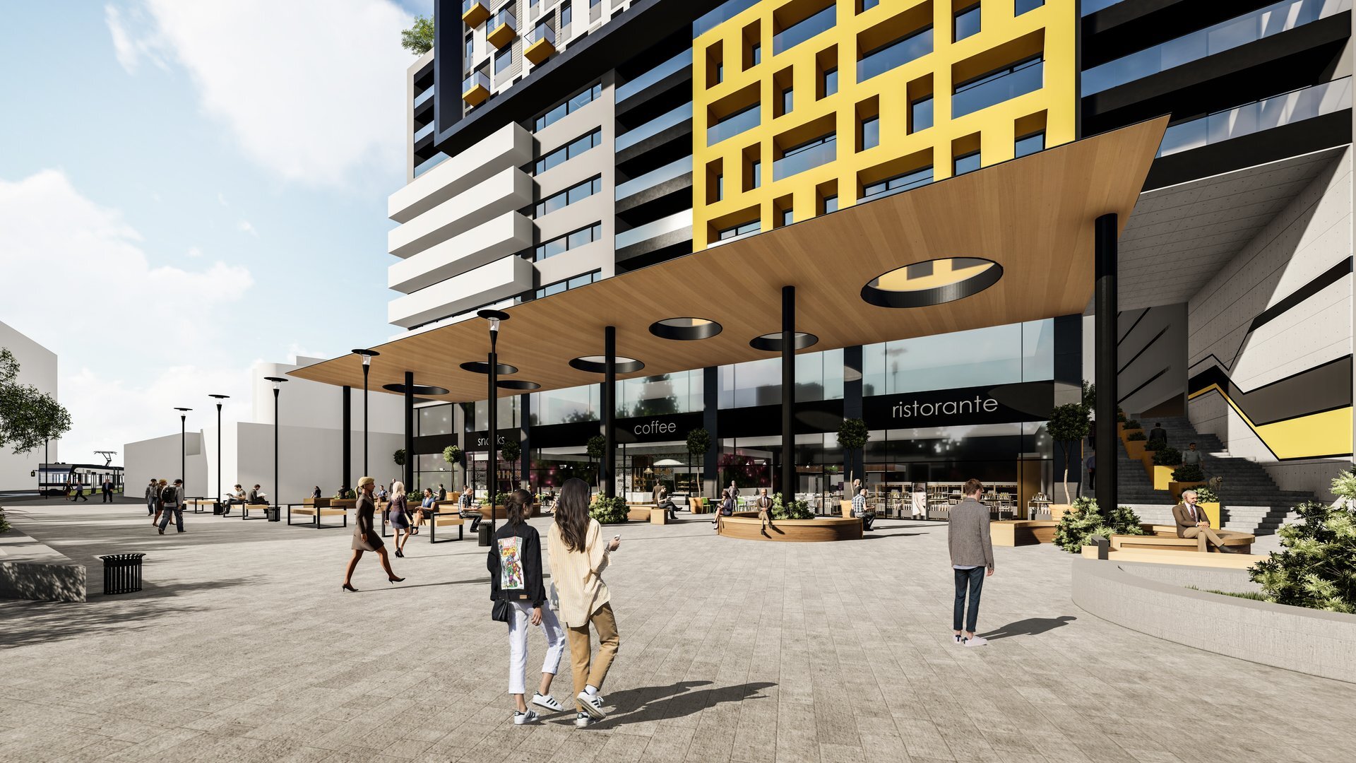 Image from the project gallery — the high-rise residential and commercial complex in Oradea, by the Fortress, a PPAE project