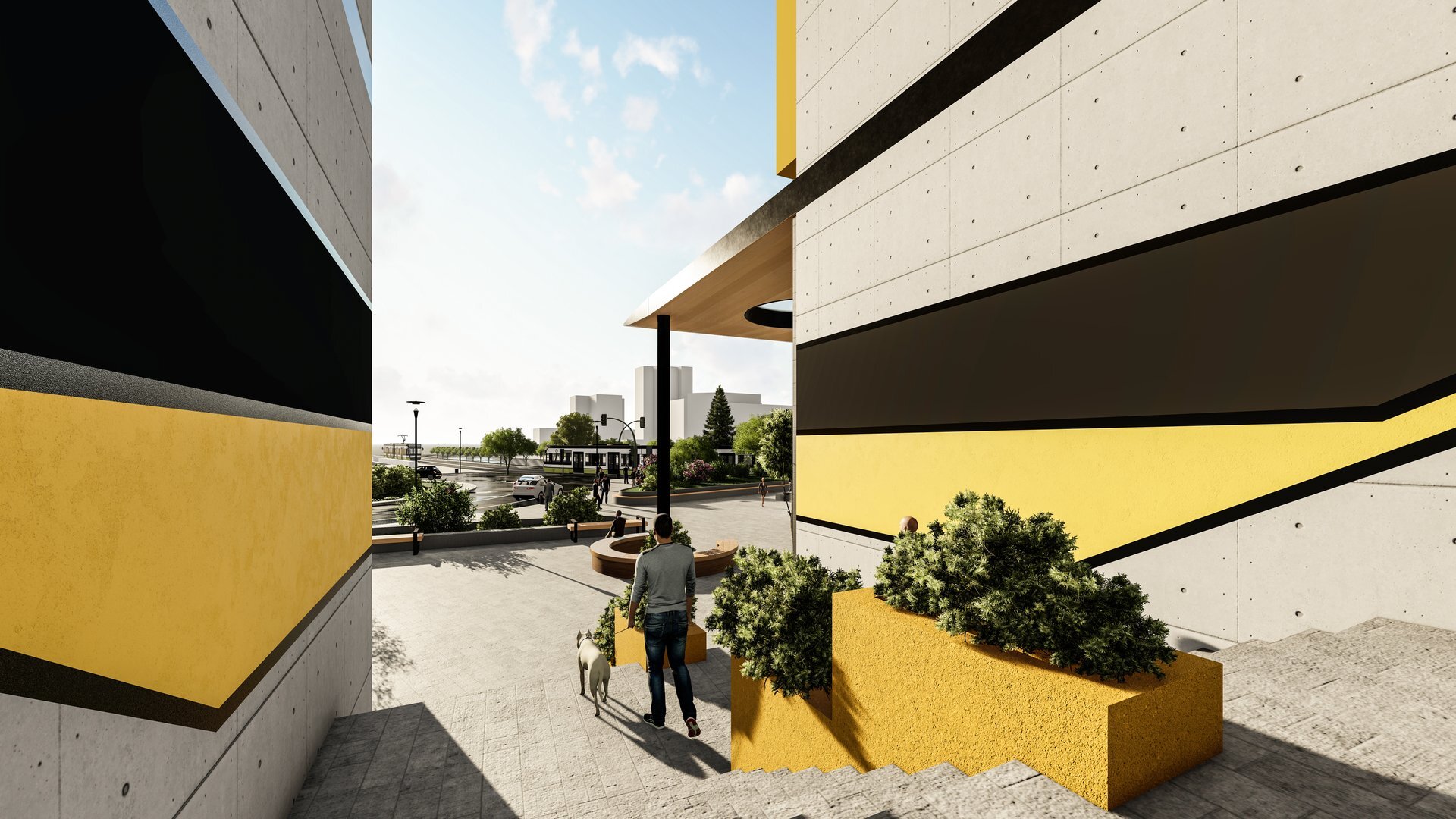 Overall view — the high-rise residential and commercial complex in Oradea, by the Fortress, a PPAE project