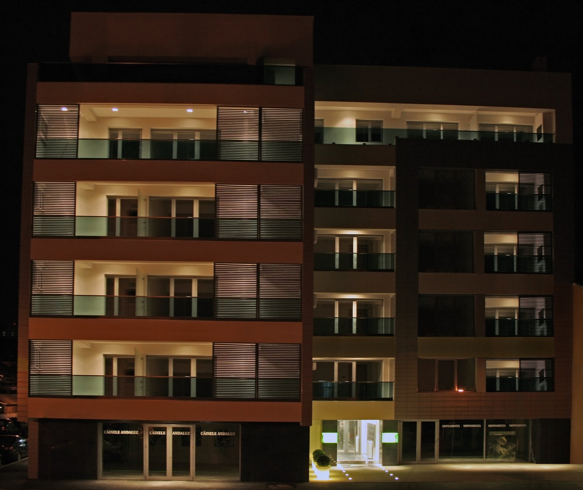Vedere a fațadei — clădirea de apartamente Green Development de pe str. Moxa, proiect PPAE