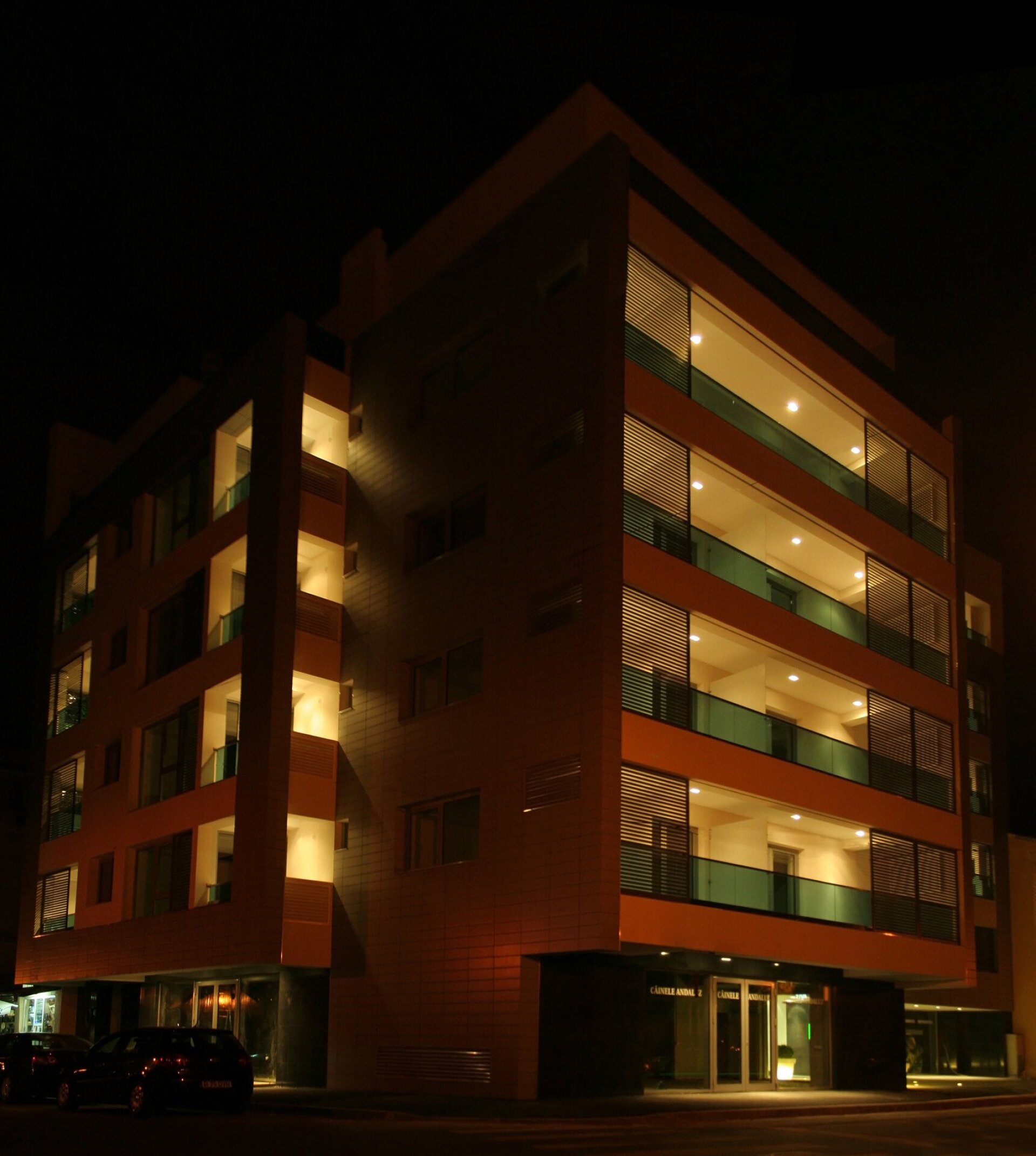 Detaliu de arhitectură — clădirea de apartamente Green Development de pe str. Moxa, proiect PPAE