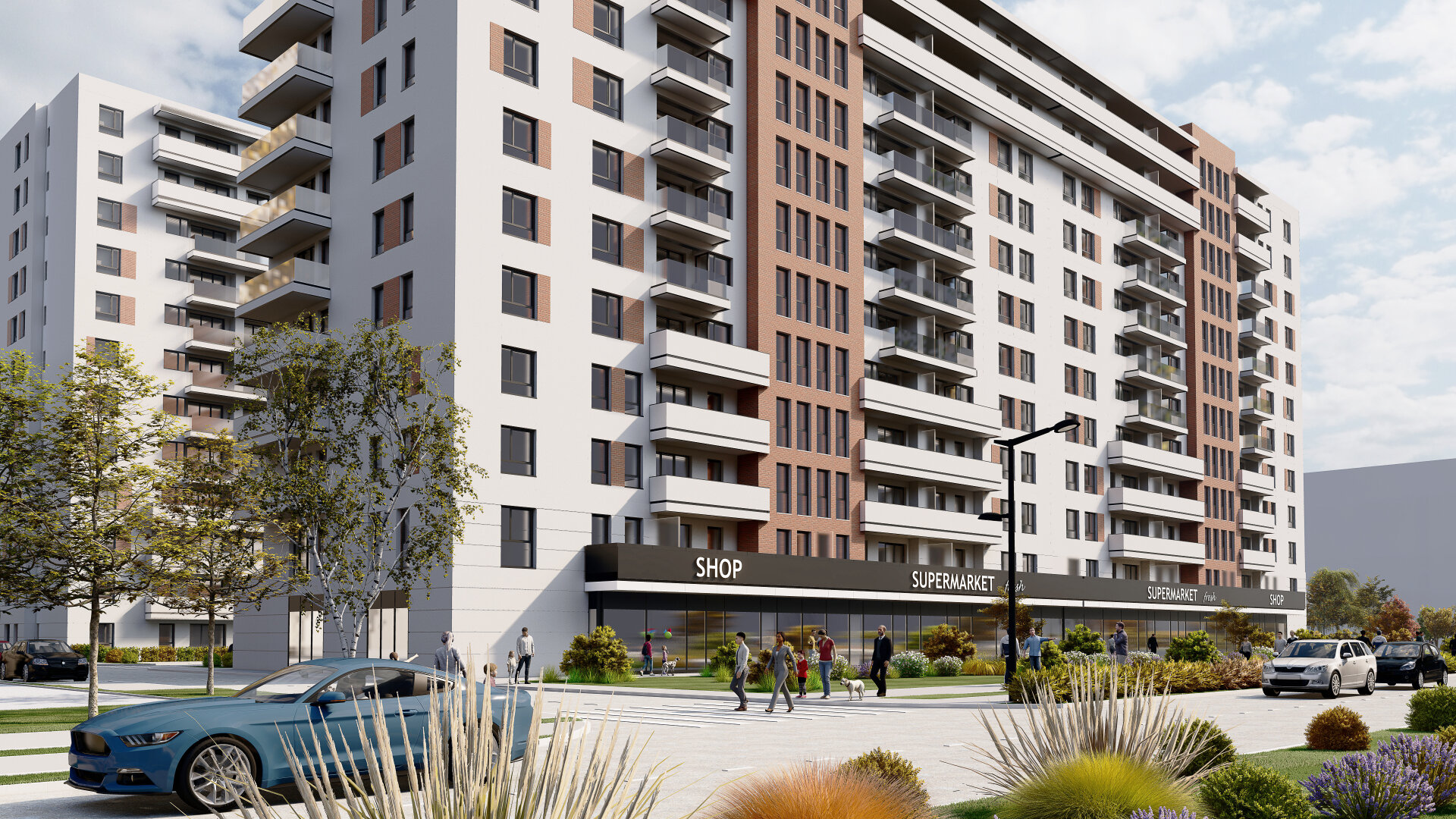 Overall view of the complex — the Drumul Taberei Residence 3 residential complex, Valea Largă St., District 6 Bucharest, a PPAE project