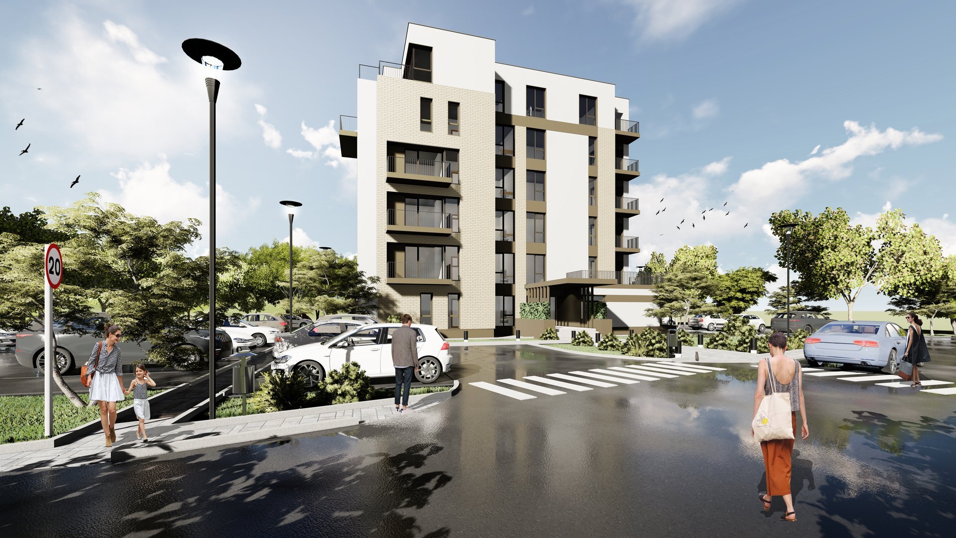 Clădire P+4E+E5 retras din ansamblul LMG Ulmi Residence, comuna Ulmi jud. Dâmbovița, proiect PPAE