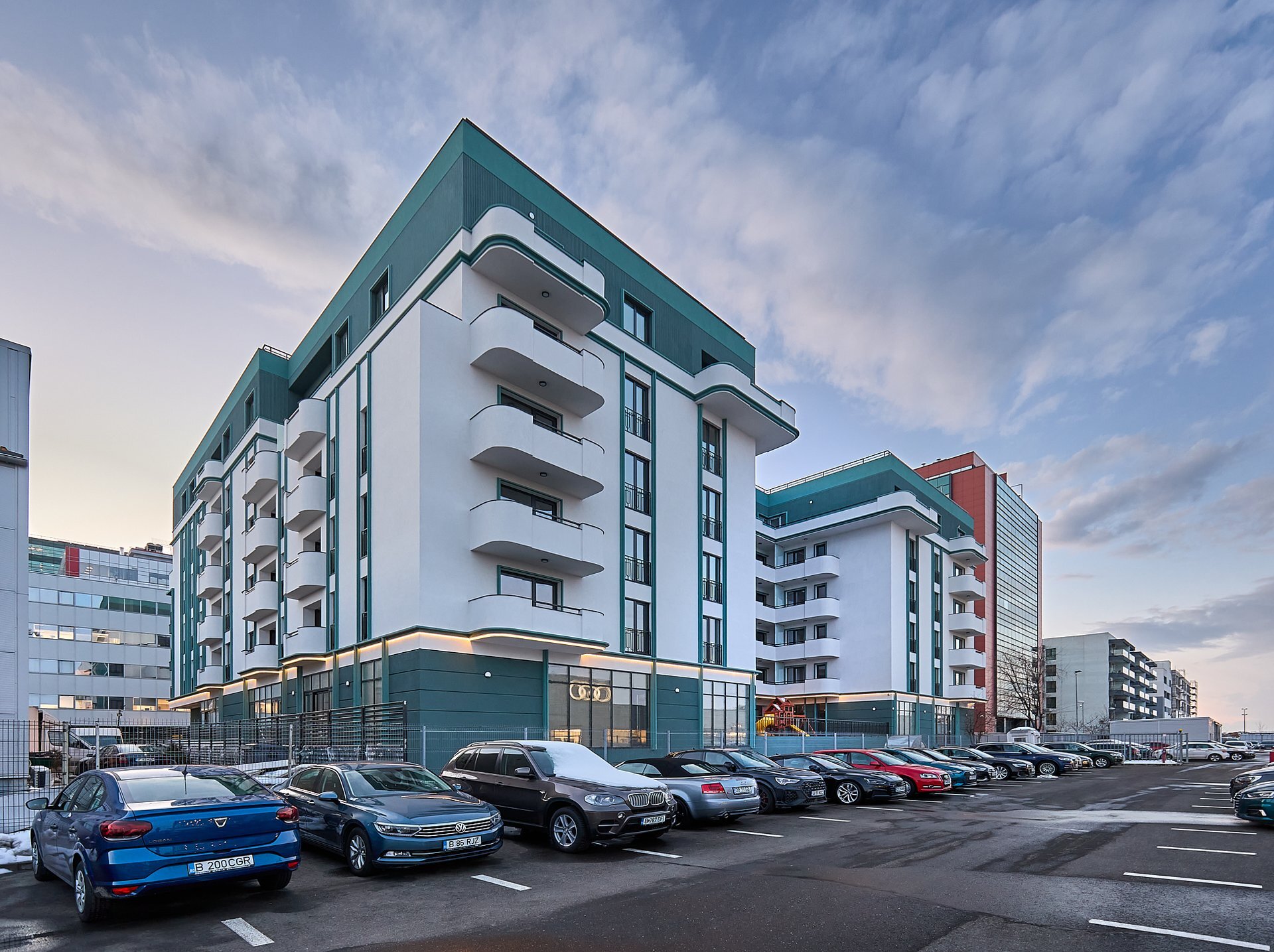 Vedere de ansamblu — clădirea de apartamente MOPH, Pipera, jud. Ilfov, proiect PPAE