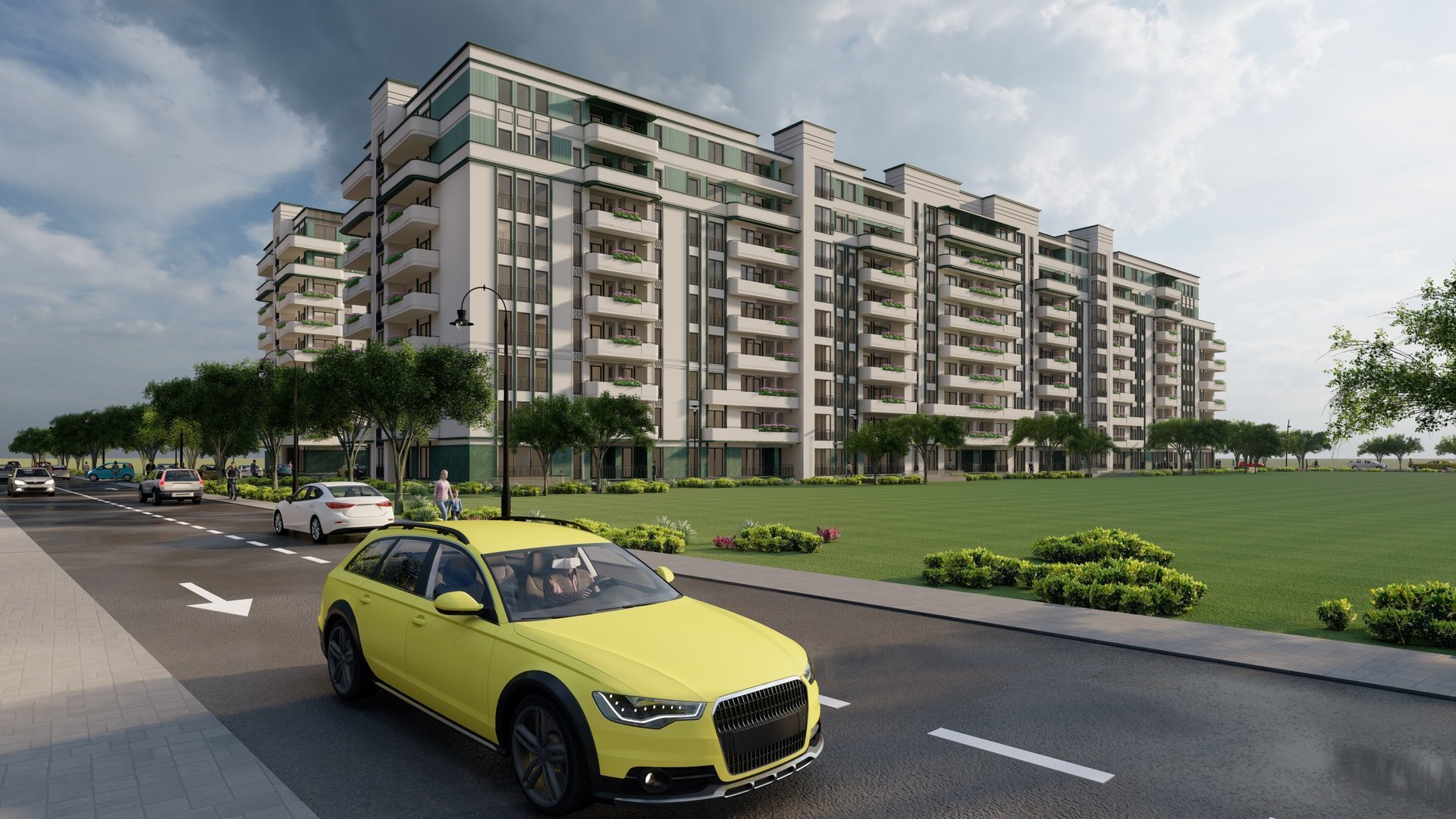 The two My Place Residence North buildings in Pipera, facades with the “My Place” visual signature, Art Deco-inspired, a PPAE project