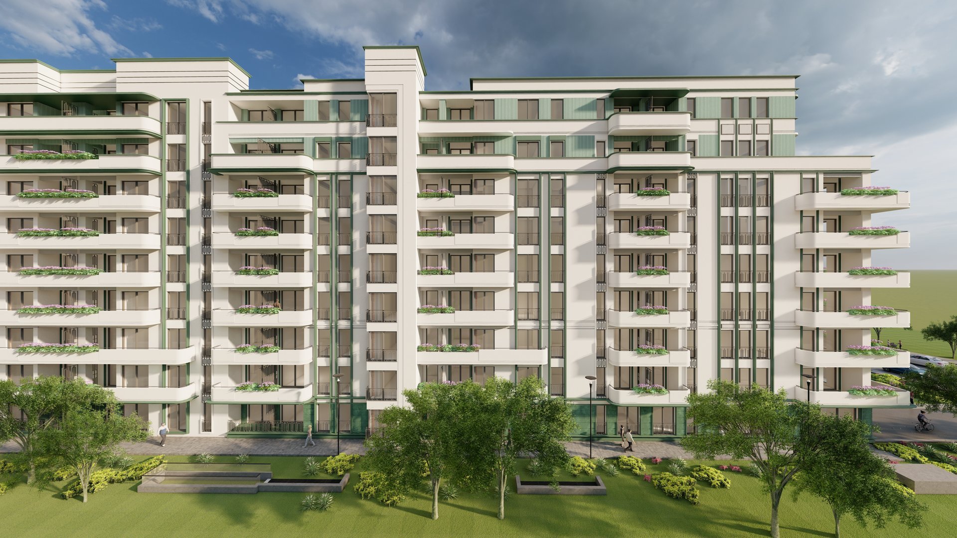 Detail of the balconies and terraces — the My Place Residence North complex, Pipera, Ilfov County, a PPAE project