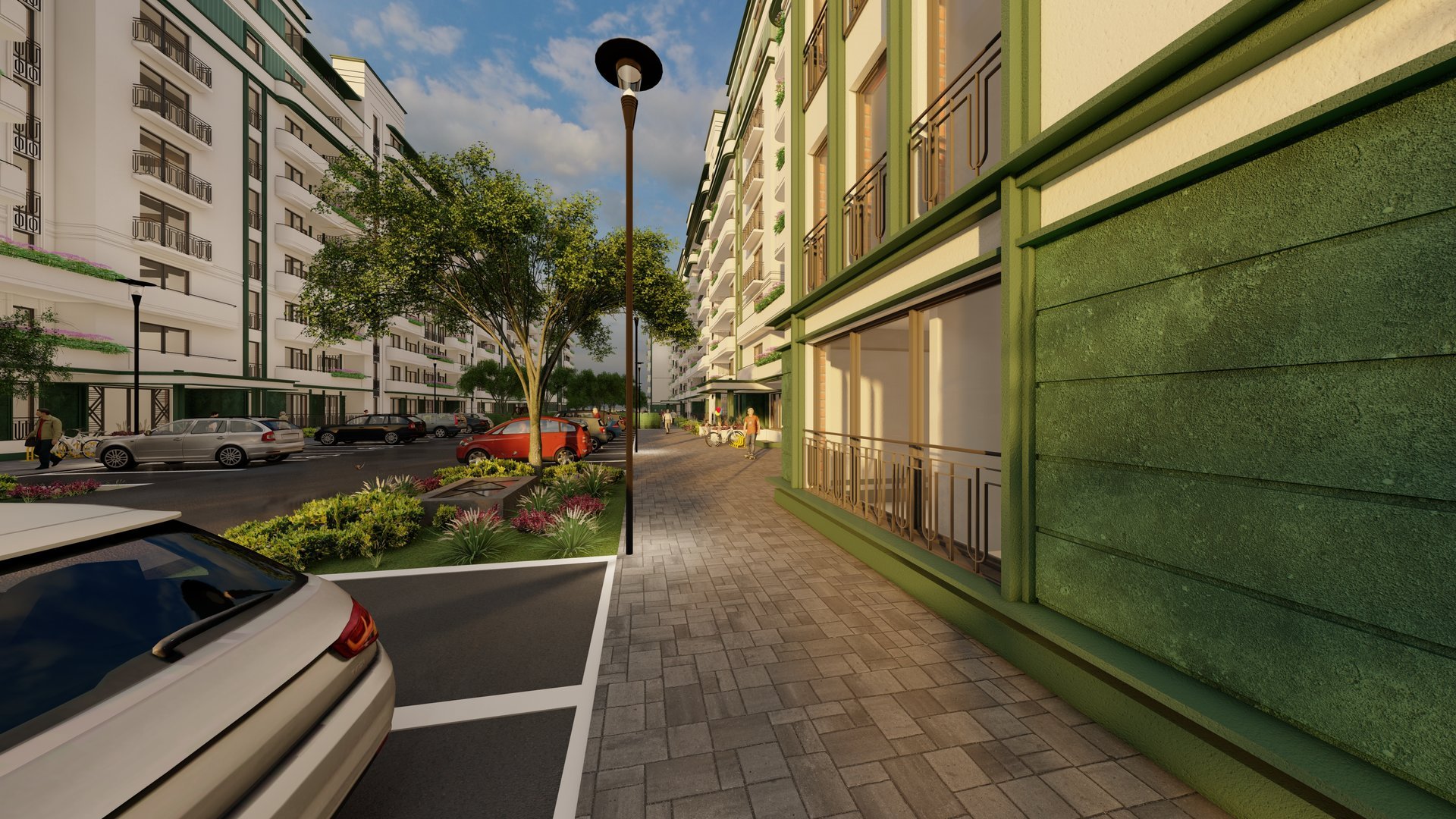 View of the facade — the My Place Residence North complex, Pipera, Ilfov County, a PPAE project