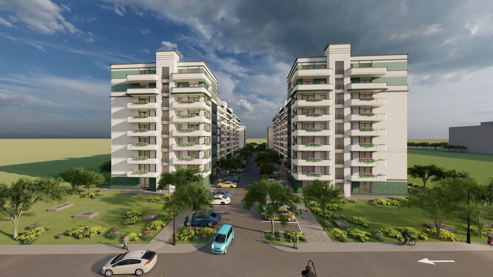 Overall view of the complex — the My Place Residence North complex, Pipera, Ilfov County, a PPAE project