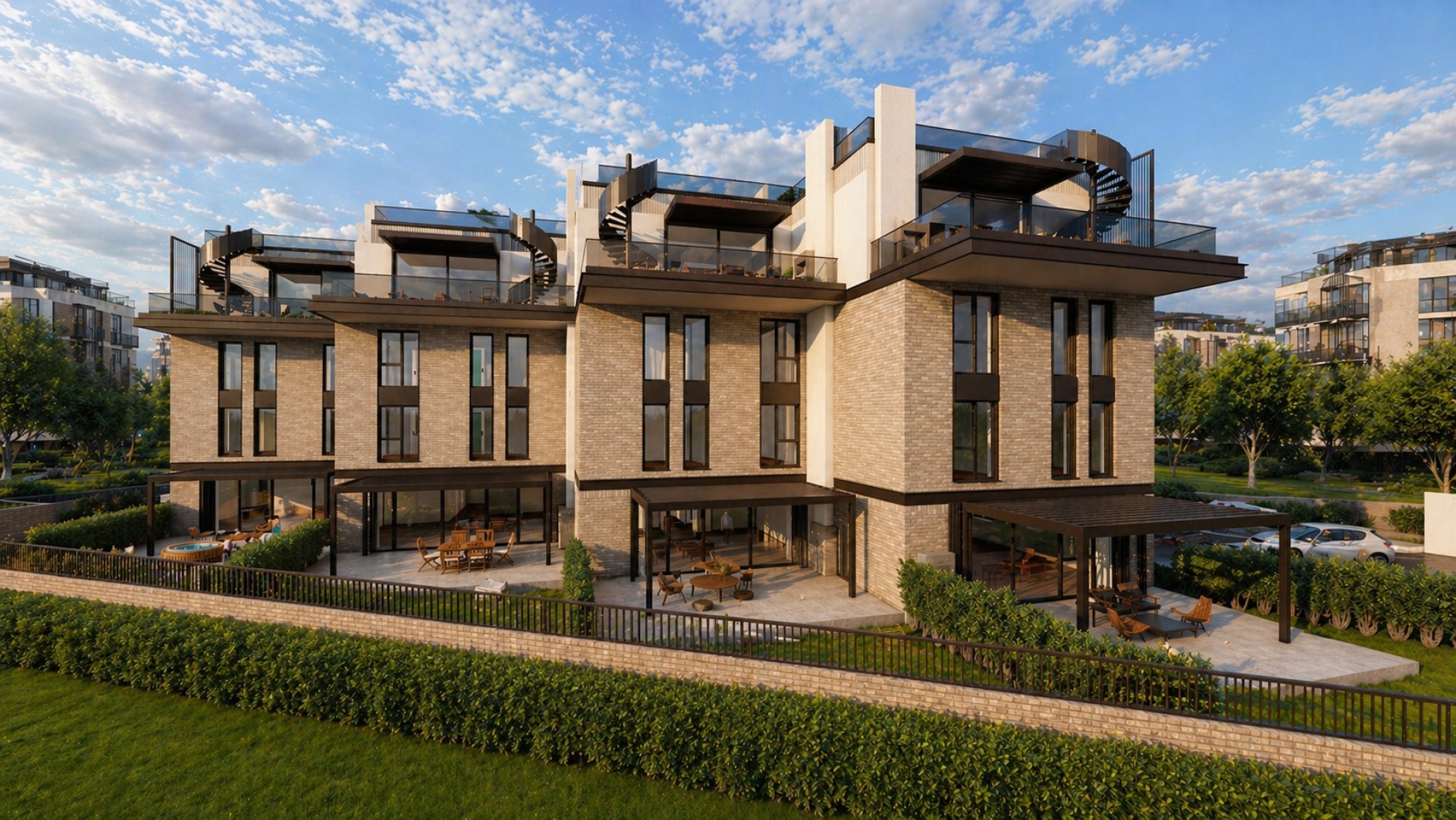 The premium duplex apartment building on Potcoavei St., Voluntari, a house-block solution, a PPAE project