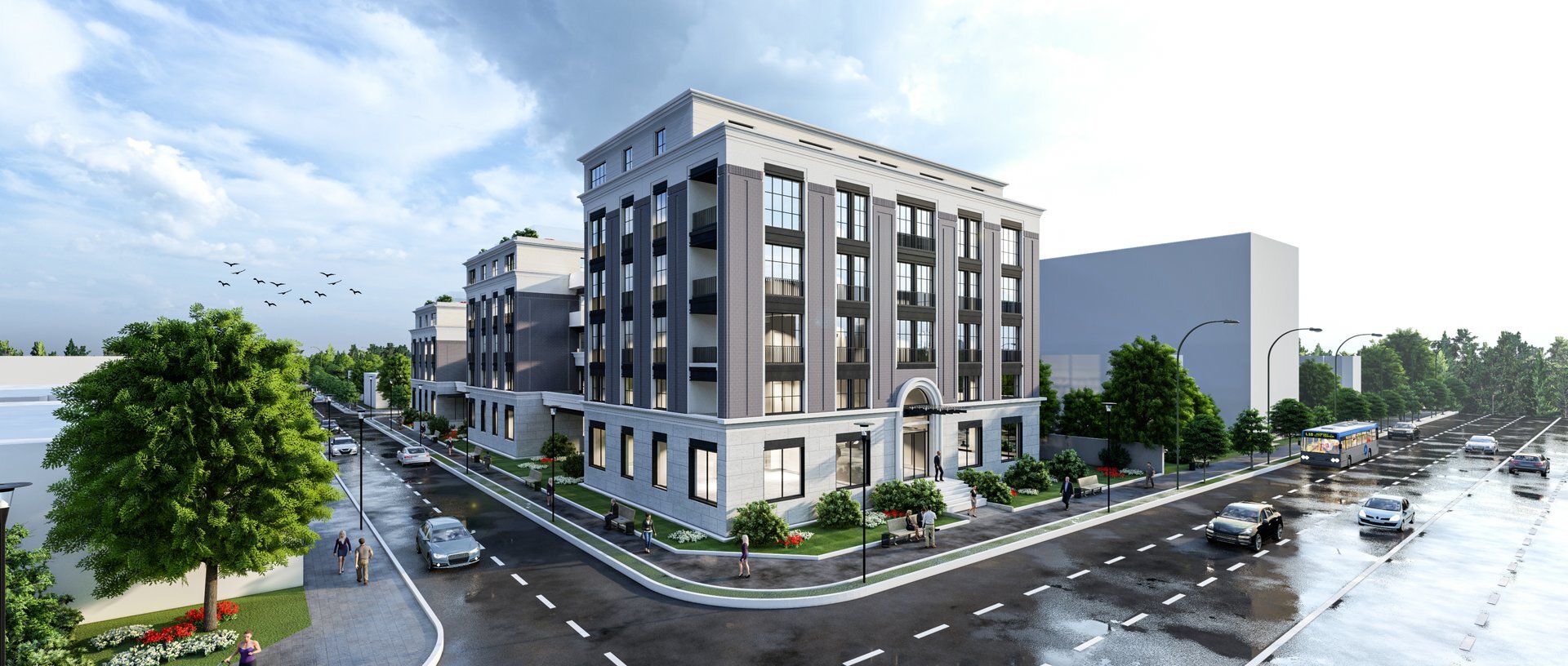Image from the project gallery — the Terragaz Construct mixed-use complex, Șișești Rd., District 1 Bucharest, a PPAE project