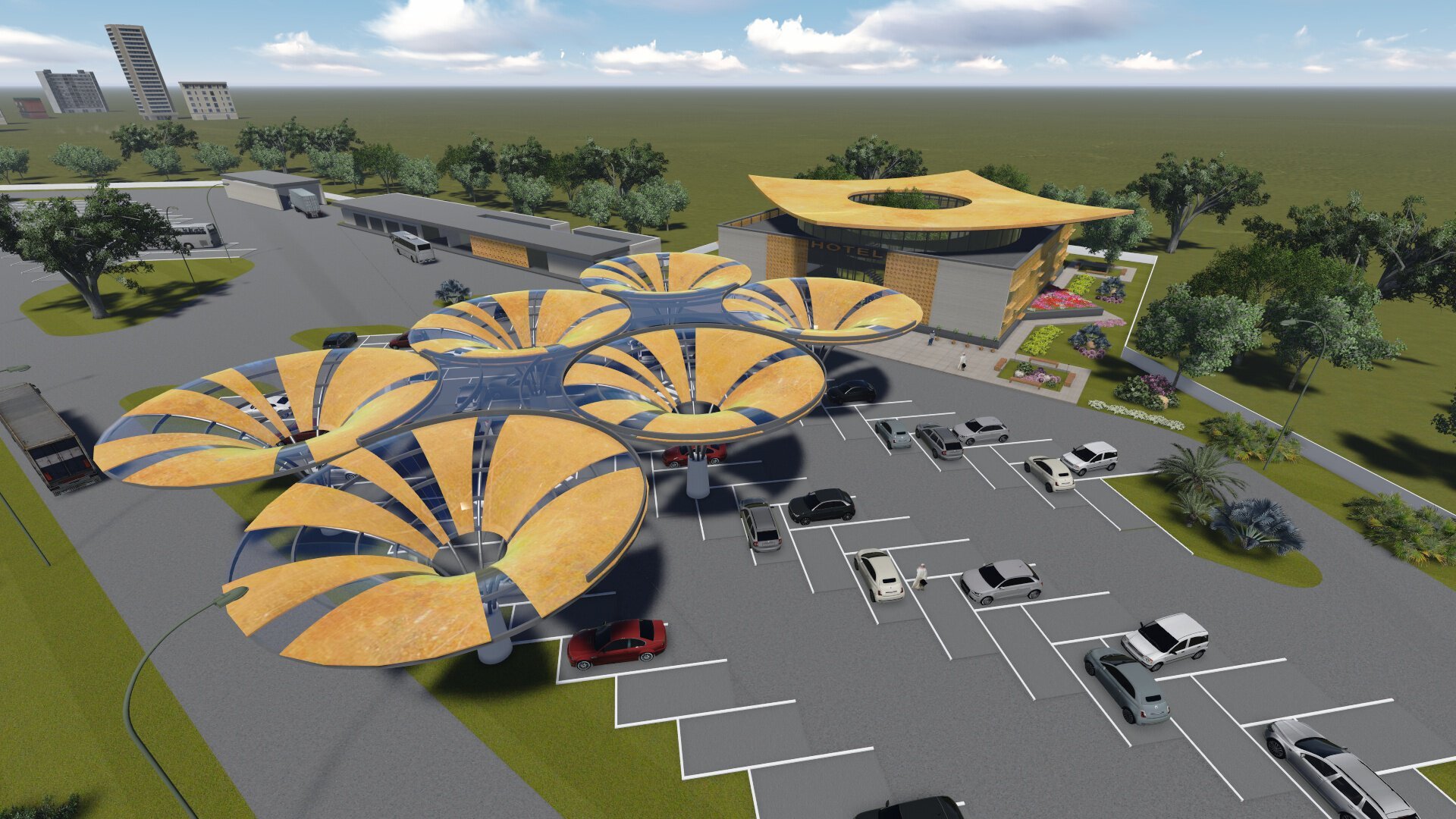 Primaria Mary, Turkmenistan - Design poduri, stație carburanți, hotel, stație autobuz